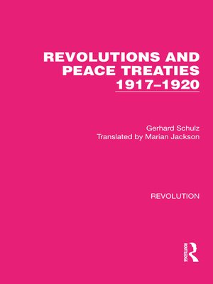 cover image of Revolutions and Peace Treaties, 1917–1920